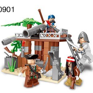 Pirate Den Building Block Set 128 pieces NIB NEVER OPENED